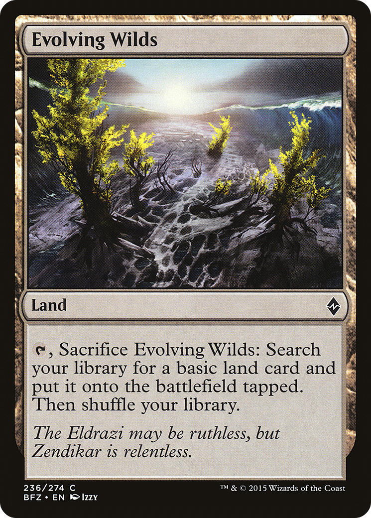 Evolving Wilds (BFZ-236) - Battle for Zendikar - Premium MTG Single from Wizards of the Coast - Just $0.08! Shop now at Game Crave Tournament Store