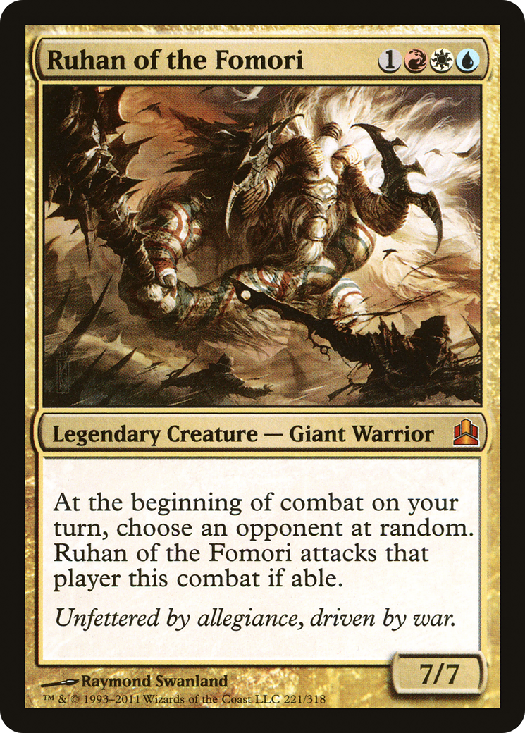 Ruhan of the Fomori (CMD-221) - Commander 2011 - Premium MTG Single from Wizards of the Coast - Just $0.64! Shop now at Game Crave Tournament Store