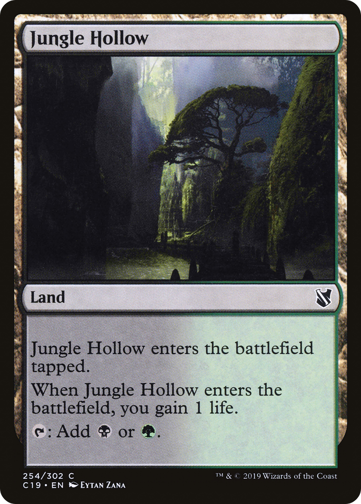 Jungle Hollow (C19-254) - Commander 2019 - Premium MTG Single from Wizards of the Coast - Just $0.08! Shop now at Game Crave Tournament Store