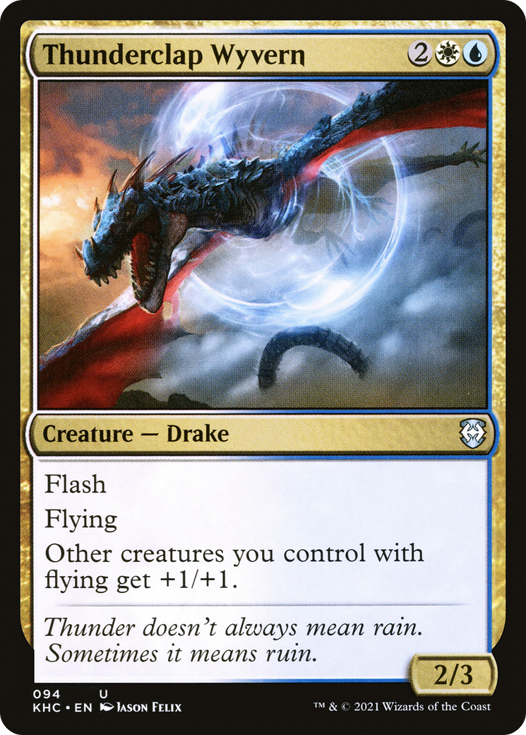 Thunderclap Wyvern (KHC-094) - Kaldheim Commander - Premium MTG Single from Wizards of the Coast - Just $0.25! Shop now at Game Crave Tournament Store