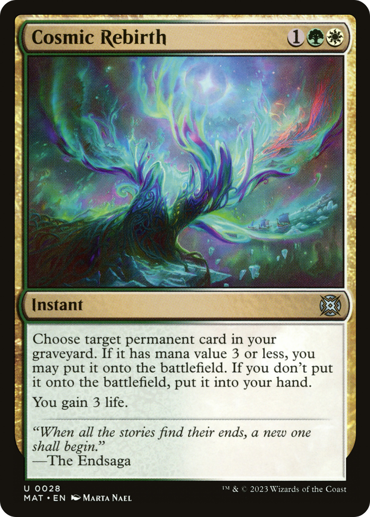 Cosmic Rebirth (MAT-028) - March of the Machine: The Aftermath - Premium MTG Single from Wizards of the Coast - Just $0.08! Shop now at Game Crave Tournament Store