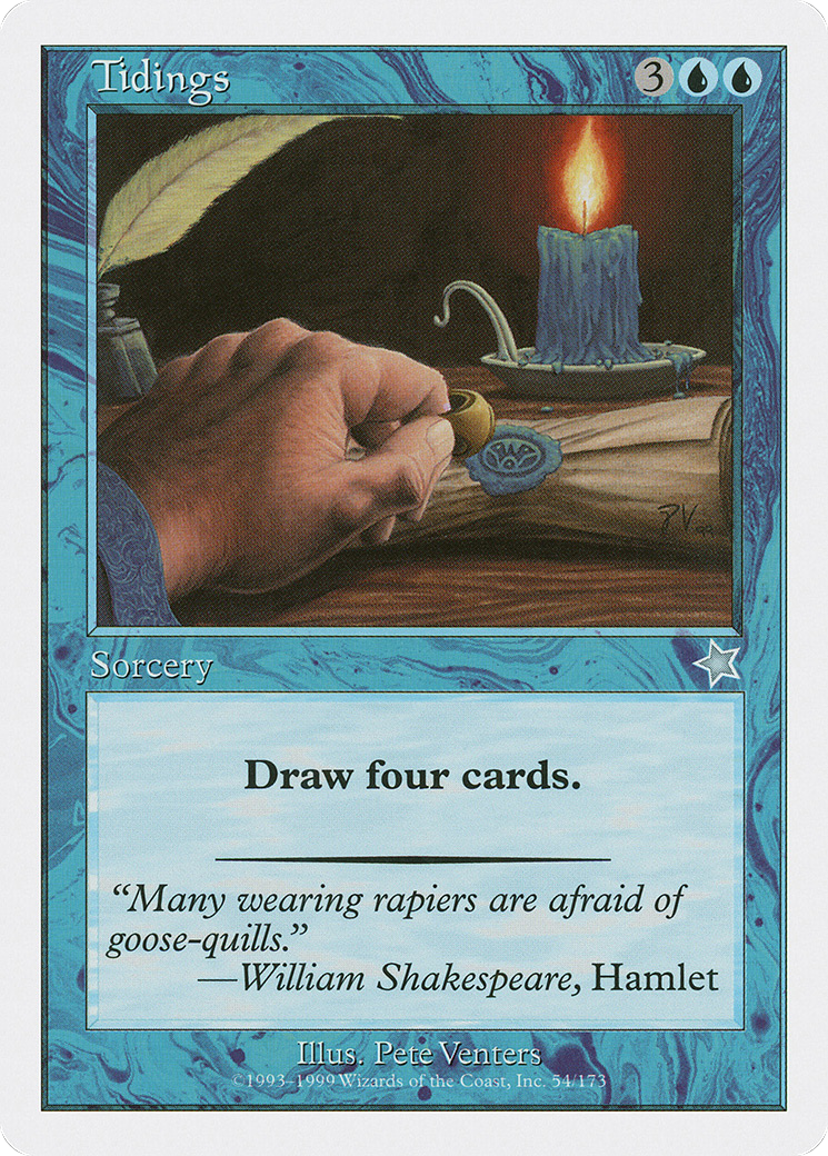 Tidings (S99-054) - Starter 1999 - Premium MTG Single from Wizards of the Coast - Just $0.95! Shop now at Game Crave Tournament Store