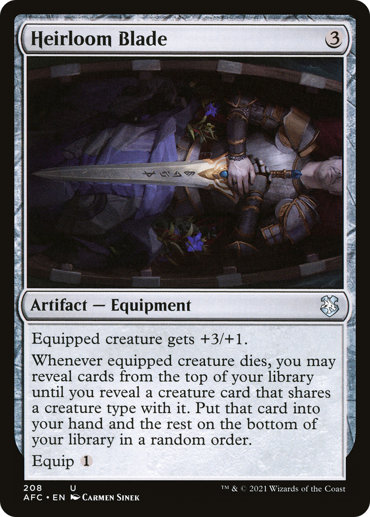 Heirloom Blade (AFC-208) - Forgotten Realms Commander - Premium MTG Single from Wizards of the Coast - Just $0.25! Shop now at Game Crave Tournament Store