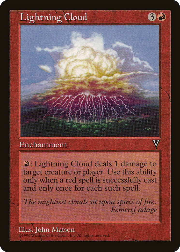 Lightning Cloud (VIS-087) - Visions - Premium MTG Single from Wizards of the Coast - Just $0.42! Shop now at Game Crave Tournament Store