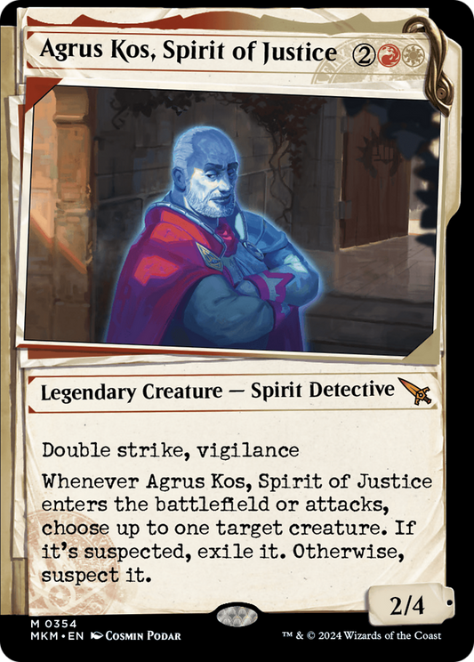 Agrus Kos, Spirit of Justice (MKM-354) - Murders at Karlov Manor: (Showcase) Foil - Premium MTG Single from Wizards of the Coast - Just $0.54! Shop now at Game Crave Tournament Store