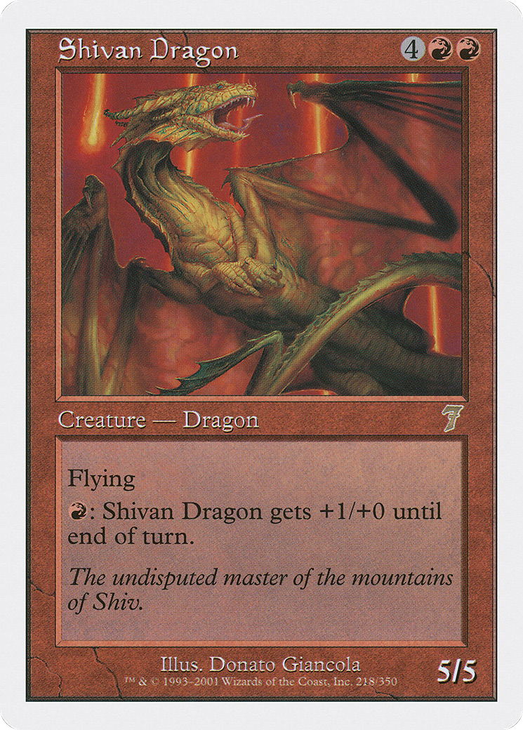 Shivan Dragon (7ED-218) - Seventh Edition - Premium MTG Single from Wizards of the Coast - Just $0.16! Shop now at Game Crave Tournament Store