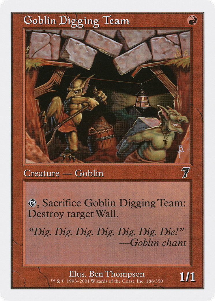 Goblin Digging Team (7ED-186) - Seventh Edition - Premium MTG Single from Wizards of the Coast - Just $0.08! Shop now at Game Crave Tournament Store