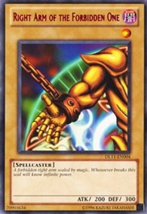 Right Arm of the Forbidden One (Red) (DL11-EN004) - Duelist League Promo Unlimited - Premium Yugioh Single from Konami - Just $5.48! Shop now at Game Crave Tournament Store