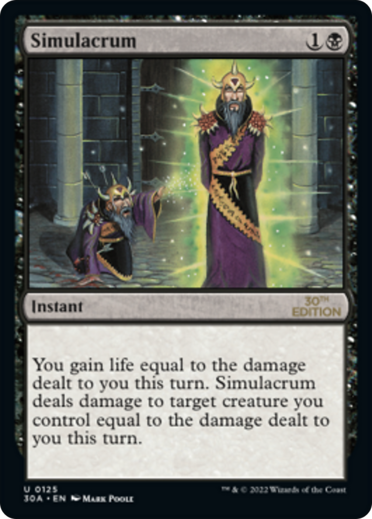 Simulacrum (30A-125) - 30th Anniversary Edition - Premium MTG Single from Wizards of the Coast - Just $0.85! Shop now at Game Crave Tournament Store