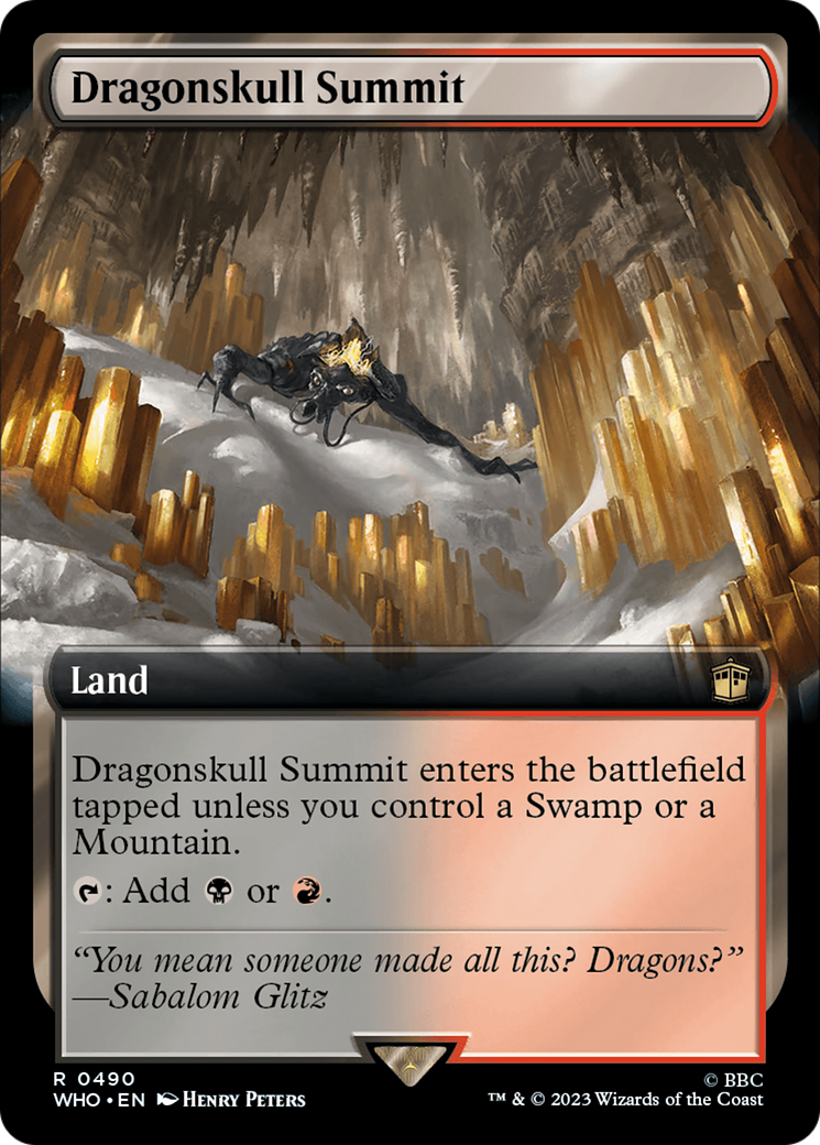 Dragonskull Summit (WHO-490) - Doctor Who: (Extended Art) Foil - Premium MTG Single from Wizards of the Coast - Just $0.65! Shop now at Game Crave Tournament Store