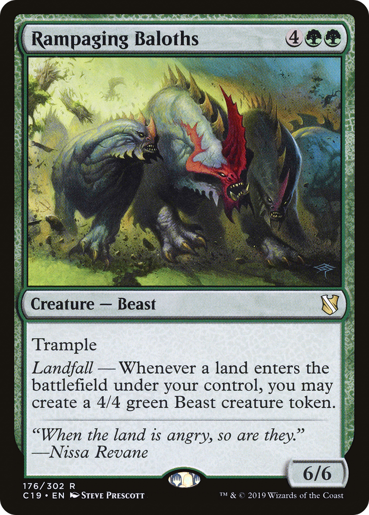 Rampaging Baloths (C19-176) - Commander 2019 - Premium MTG Single from Wizards of the Coast - Just $0.12! Shop now at Game Crave Tournament Store