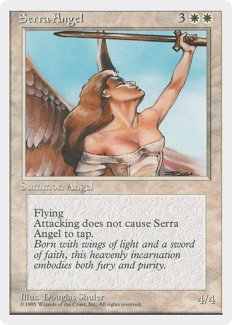 Serra Angel (4ED-050) - Fourth Edition - Premium MTG Single from Wizards of the Coast - Just $0.71! Shop now at Game Crave Tournament Store