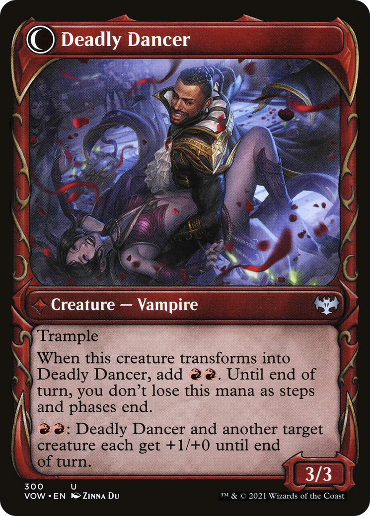 Alluring Suitor // Deadly Dancer (VOW-300) - Innistrad: Crimson Vow: (Showcase, Double Faced Transform) - Premium MTG Single from Wizards of the Coast - Just $0.08! Shop now at Game Crave Tournament Store