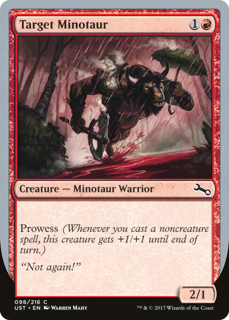 Target Minotaur (UST-98B) - Unstable Foil - Premium MTG Single from Wizards of the Coast - Just $3.82! Shop now at Game Crave Tournament Store