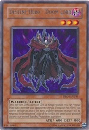 Destiny Hero - Doom Lord (DR04-EN181) - Dark Revelation Volume 4 Unlimited - Premium Yugioh Single from Konami - Just $70.98! Shop now at Game Crave Tournament Store