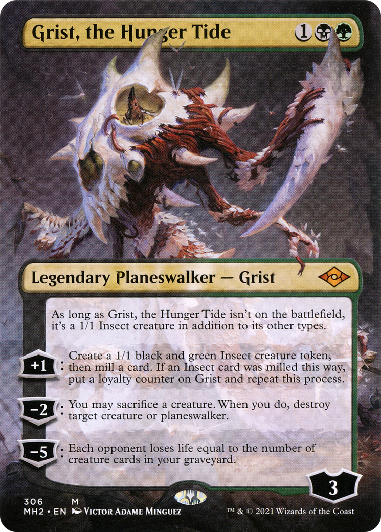Grist, the Hunger Tide (MH2-306) - Modern Horizons 2 (Borderless) Foil - Premium MTG Single from Wizards of the Coast - Just $2.97! Shop now at Game Crave Tournament Store
