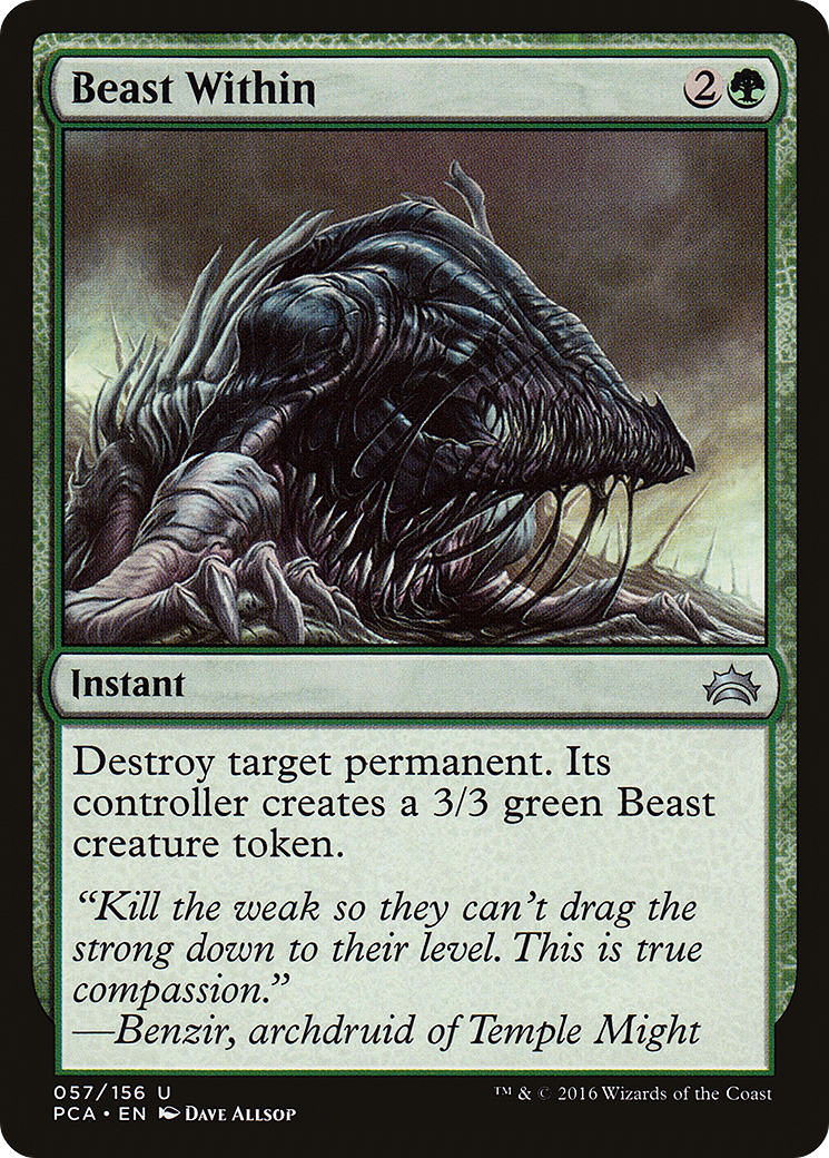 Beast Within (PCA-057) - Planechase Anthology - Premium MTG Single from Wizards of the Coast - Just $0.35! Shop now at Game Crave Tournament Store