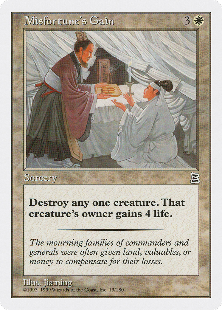 Misfortune's Gain (PTK-013) - Portal Three Kingdoms - Premium MTG Single from Wizards of the Coast - Just $1.32! Shop now at Game Crave Tournament Store