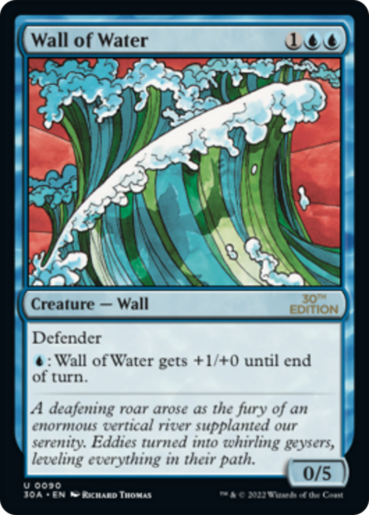 Wall of Water (30A-090) - 30th Anniversary Edition - Premium MTG Single from Wizards of the Coast - Just $0.23! Shop now at Game Crave Tournament Store