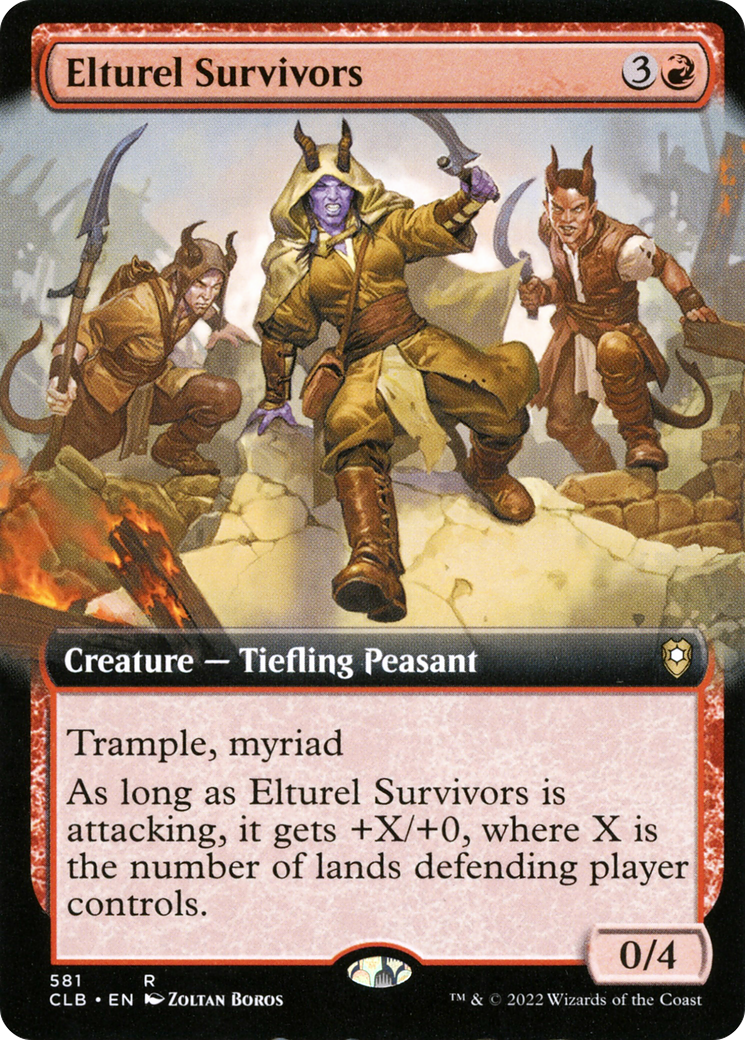 Elturel Survivors (CLB-581) - Commander Legends: Battle for Baldur's Gate: (Extended Art) - Premium MTG Single from Wizards of the Coast - Just $0.74! Shop now at Game Crave Tournament Store