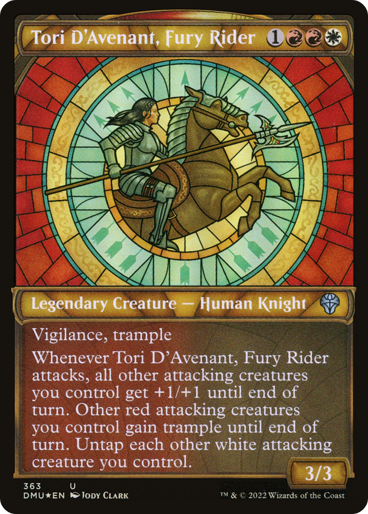 Tori D'Avenant, Fury Rider (DMU-363) - Dominaria United: (Showcase) Foil - Premium MTG Single from Wizards of the Coast - Just $0.25! Shop now at Game Crave Tournament Store
