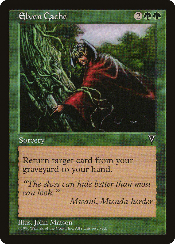 Elven Cache (VIS-105) - Visions - Premium MTG Single from Wizards of the Coast - Just $0.08! Shop now at Game Crave Tournament Store