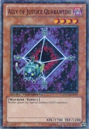 Ally of Justice Quarantine (DT03-EN079) - Duel Terminal 3 Limited - Premium Yugioh Single from Konami - Just $0.89! Shop now at Game Crave Tournament Store