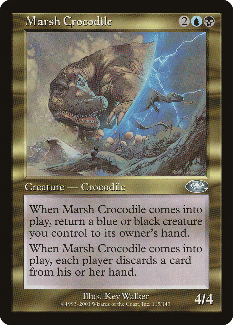 Marsh Crocodile (PLS-115) - Planeshift Foil - Premium MTG Single from Wizards of the Coast - Just $0.28! Shop now at Game Crave Tournament Store
