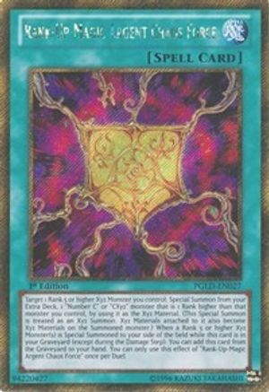 Rank-Up-Magic Argent Chaos Force (PGLD-EN027) - Premium Gold 1st Edition - Premium Yugioh Single from Konami - Just $1.85! Shop now at Game Crave Tournament Store
