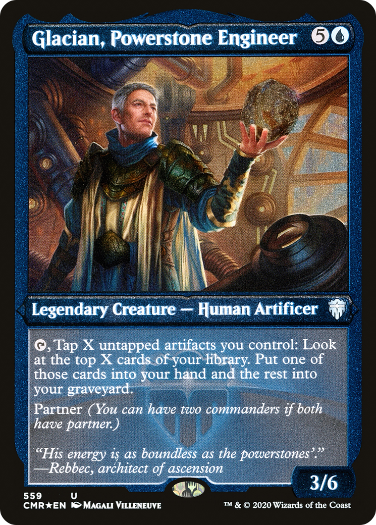 Glacian, Powerstone Engineer (CMR-559) - Commander Legends Etched Foil - Premium MTG Single from Wizards of the Coast - Just $0.08! Shop now at Game Crave Tournament Store