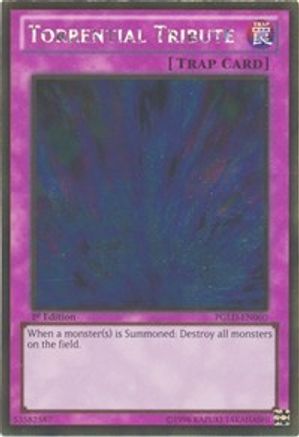Torrential Tribute (PGLD-EN060) - Premium Gold Unlimited - Premium Yugioh Single from Konami - Just $1.48! Shop now at Game Crave Tournament Store