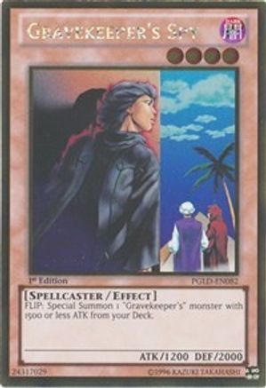 Game Crave Tournament Store - Gravekeeper's Spy (PGLD-EN082) - Premium Gold 1st Edition Game Crave Tournament Store - Gravekeeper's Spy (PGLD-EN082) - Premium Gold 1st Edition