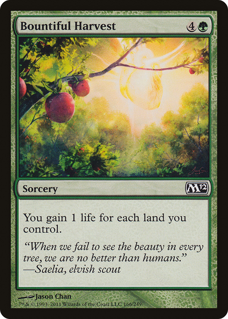 Bountiful Harvest (M12-166) - Magic 2012 - Premium MTG Single from Wizards of the Coast - Just $0.25! Shop now at Game Crave Tournament Store