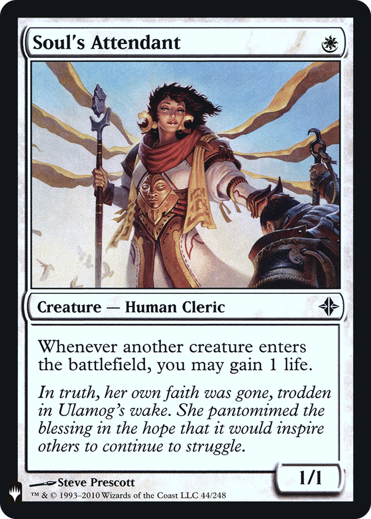 Soul's Attendant (FMB1-015) - Mystery Booster Retail Edition Foils Foil - Premium MTG Single from Wizards of the Coast - Just $3.57! Shop now at Game Crave Tournament Store