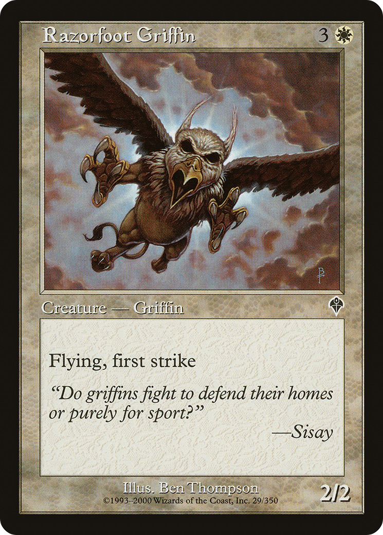 Razorfoot Griffin (INV-029) - Invasion Foil - Premium MTG Single from Wizards of the Coast - Just $0.08! Shop now at Game Crave Tournament Store