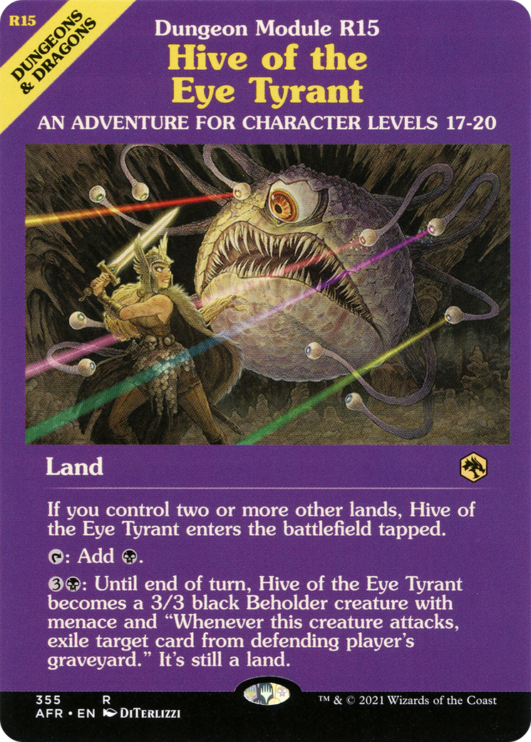 Hive of the Eye Tyrant (AFR-355) - Adventures in the Forgotten Realms: (Showcase) Foil - Premium MTG Single from Wizards of the Coast - Just $0.46! Shop now at Game Crave Tournament Store