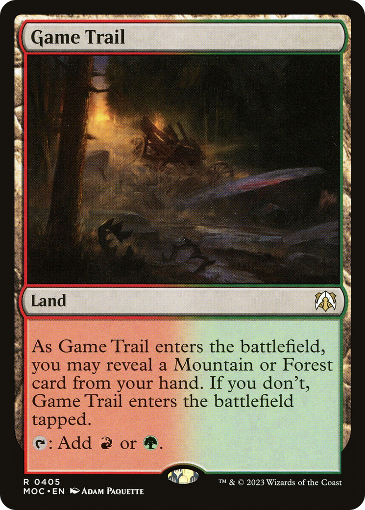 Game Trail (MOC-405) - March of the Machine Commander - Premium MTG Single from Wizards of the Coast - Just $0.25! Shop now at Game Crave Tournament Store