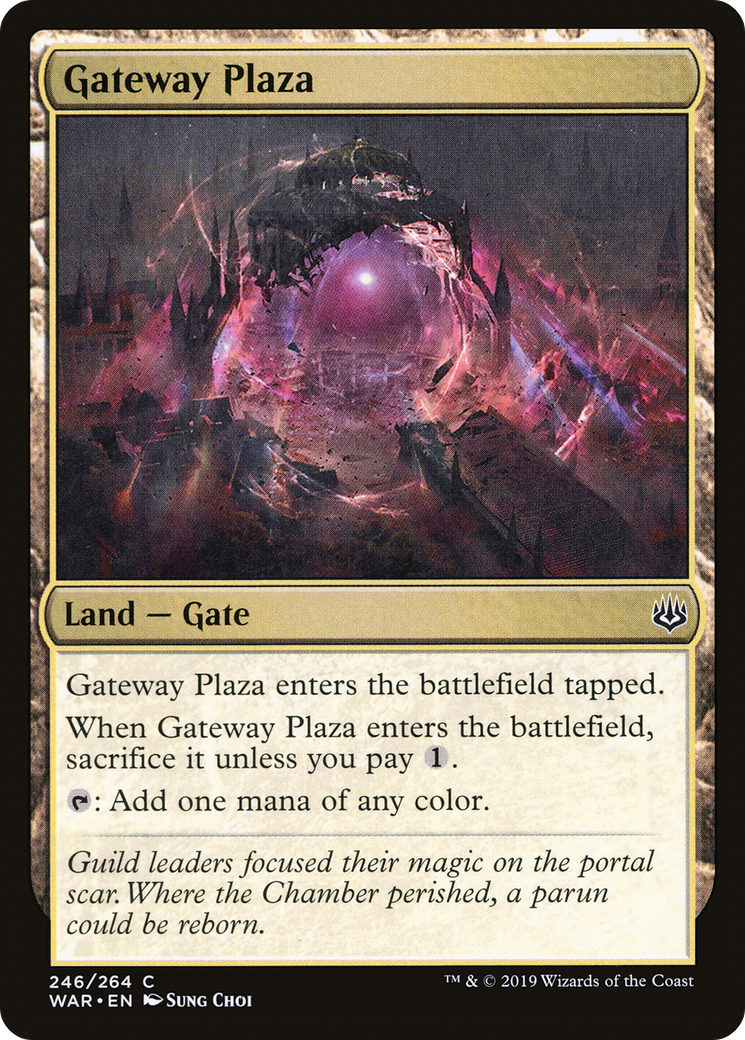 Gateway Plaza (WAR-246) - War of the Spark Foil - Premium MTG Single from Wizards of the Coast - Just $0.68! Shop now at Game Crave Tournament Store