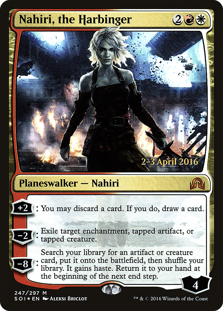 Nahiri, the Harbinger (PSOI-247S) - Shadows over Innistrad Promos Foil - Premium MTG Single from Wizards of the Coast - Just $1.99! Shop now at Game Crave Tournament Store