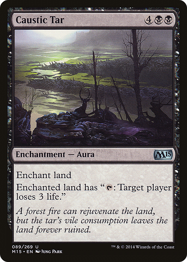 Caustic Tar (M15-089) - Magic 2015 - Premium MTG Single from Wizards of the Coast - Just $0.25! Shop now at Game Crave Tournament Store