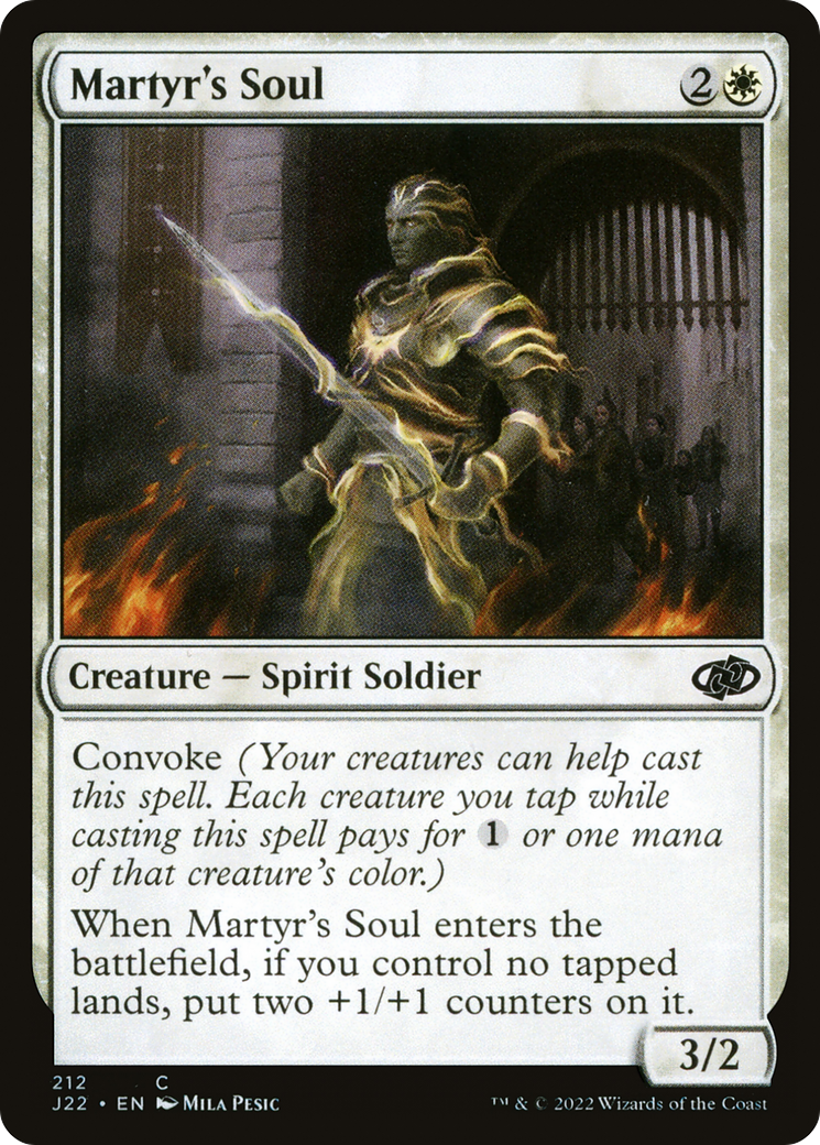 Martyr's Soul (J22-212) - Jumpstart 2022 - Premium MTG Single from Wizards of the Coast - Just $0.25! Shop now at Game Crave Tournament Store