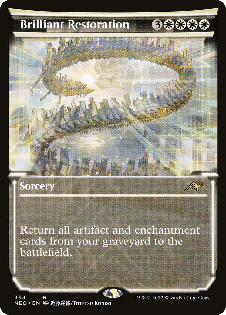 Brilliant Restoration (NEO-363) - Kamigawa: Neon Dynasty: (Showcase) - Premium MTG Single from Wizards of the Coast - Just $0.41! Shop now at Game Crave Tournament Store