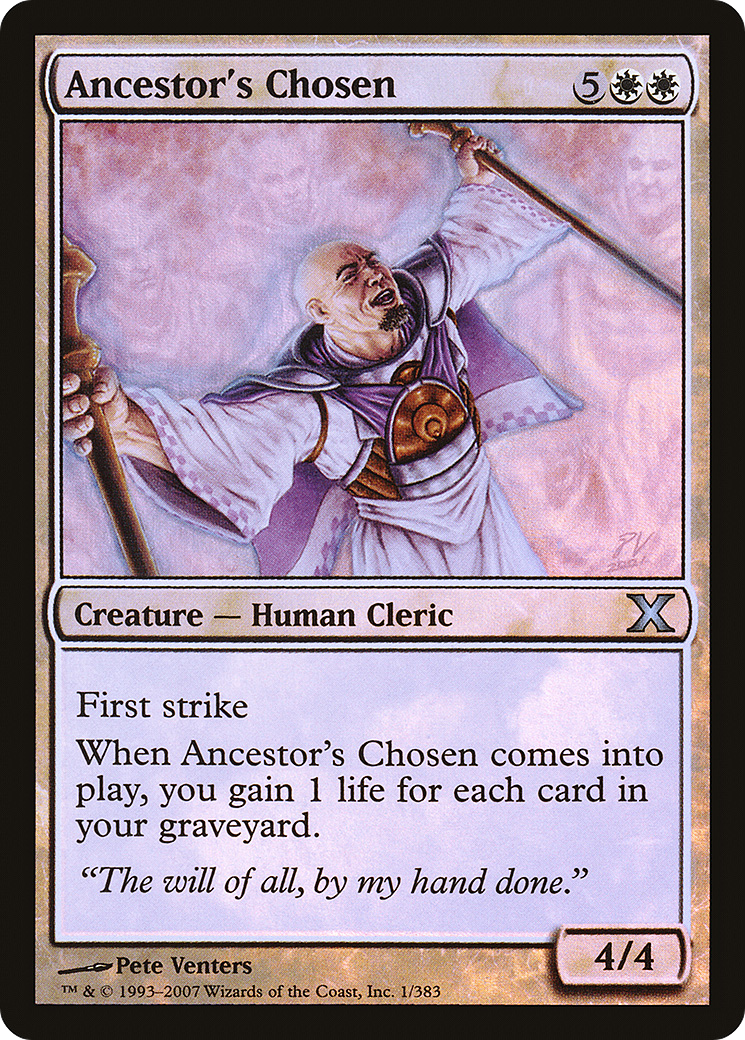 Ancestor's Chosen (10E-01★) - Tenth Edition Foil - Premium MTG Single from Wizards of the Coast - Just $0.13! Shop now at Game Crave Tournament Store