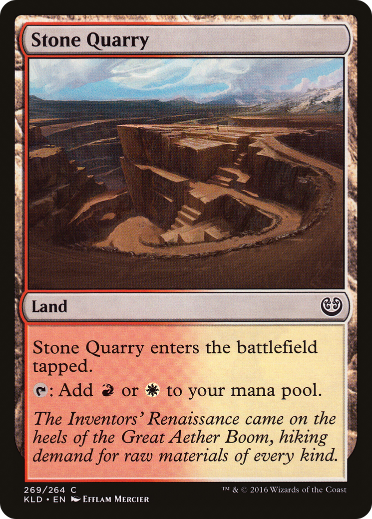 Stone Quarry (KLD-269) - Kaladesh - Premium MTG Single from Wizards of the Coast - Just $0.08! Shop now at Game Crave Tournament Store