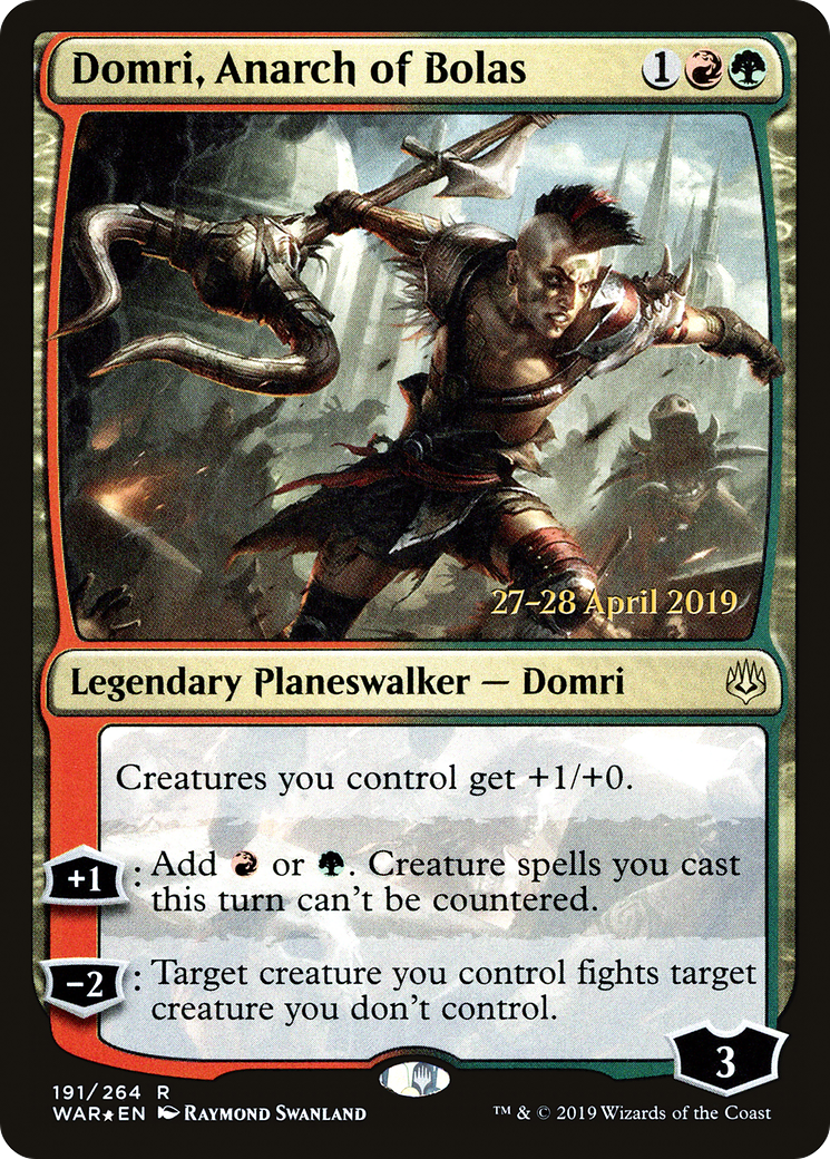 Domri, Anarch of Bolas (PWAR-191S) - War of the Spark Promos Foil - Premium MTG Single from Wizards of the Coast - Just $0.72! Shop now at Game Crave Tournament Store