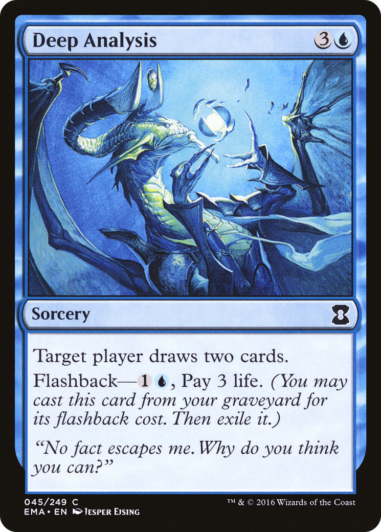 Deep Analysis (EMA-045) - Eternal Masters - Premium MTG Single from Wizards of the Coast - Just $0.08! Shop now at Game Crave Tournament Store