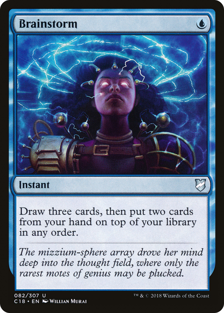 Brainstorm (C18-082) - Commander 2018 - Premium MTG Single from Wizards of the Coast - Just $0.33! Shop now at Game Crave Tournament Store