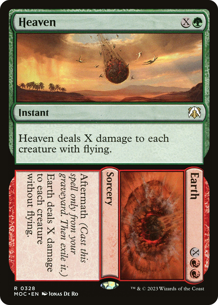 Heaven // Earth (MOC-328) - March of the Machine Commander - Premium MTG Single from Wizards of the Coast - Just $0.25! Shop now at Game Crave Tournament Store
