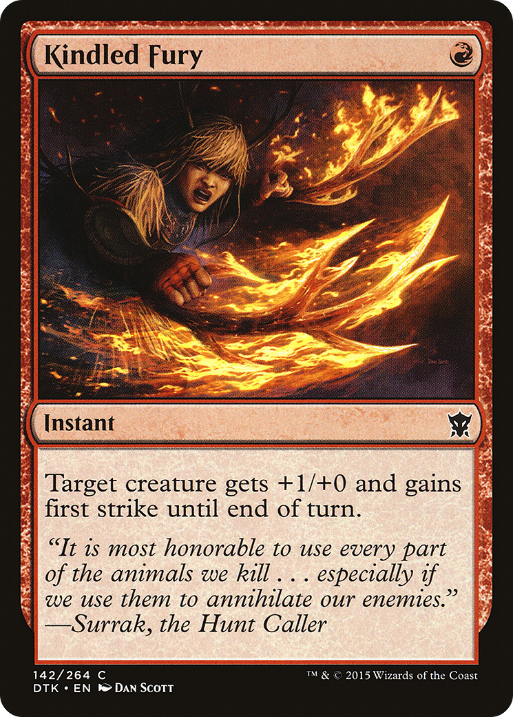 Kindled Fury (DTK-142) - Dragons of Tarkir - Premium MTG Single from Wizards of the Coast - Just $0.25! Shop now at Game Crave Tournament Store