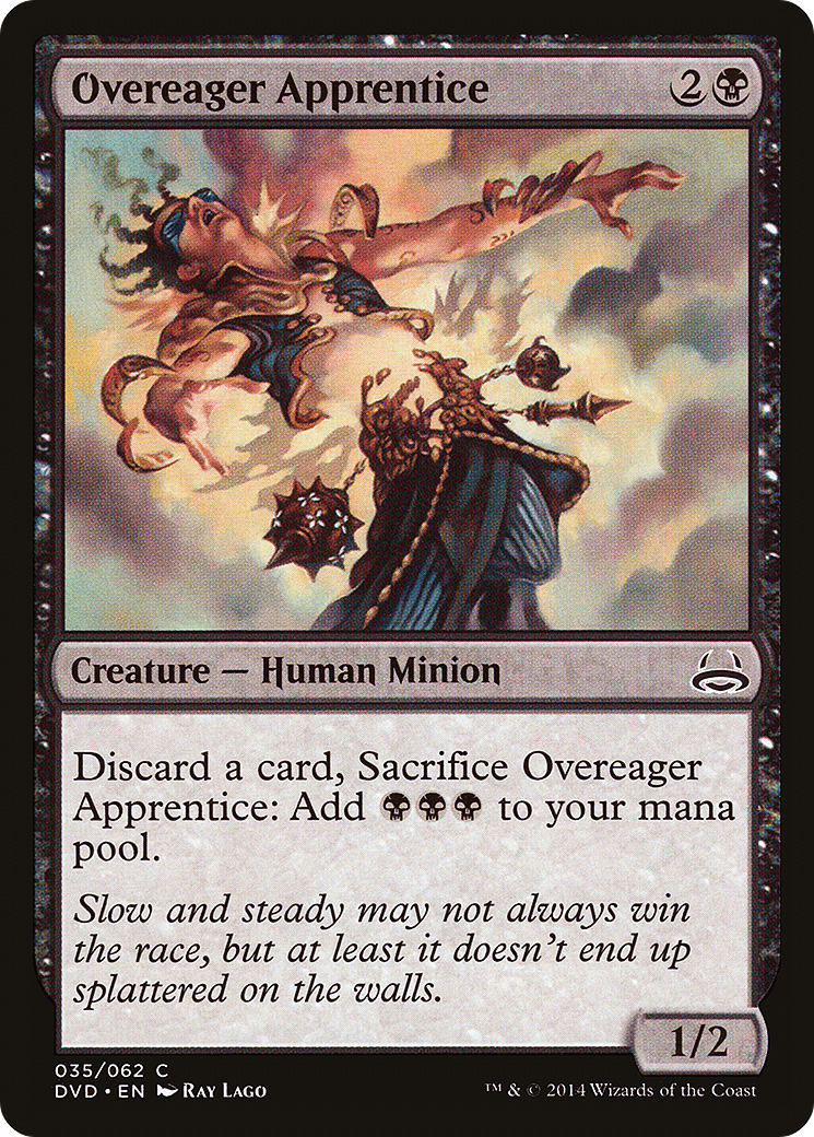 Overeager Apprentice (DVD-035) - Duel Decks Anthology: Divine vs. Demonic - Premium MTG Single from Wizards of the Coast - Just $0.23! Shop now at Game Crave Tournament Store